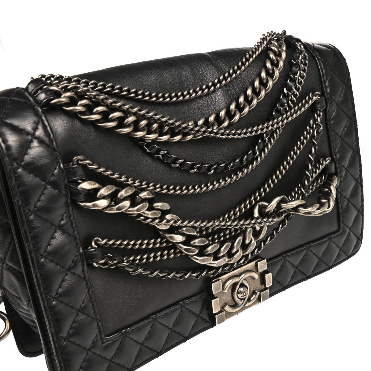 Chanel Chanel Boy Flap Bag Enchained Lambskin Size ONE SIZE - 8 Thumbnail