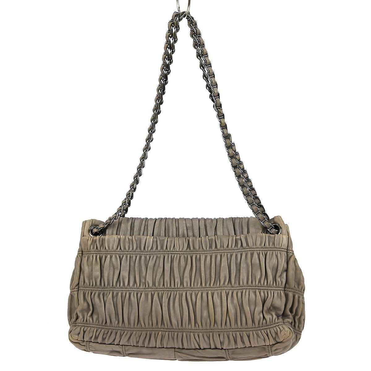 Prada Prada Gaufre Chain Flap Shoulder Bag Nappa Leather Size ONE SIZE - 2 Thumbnail