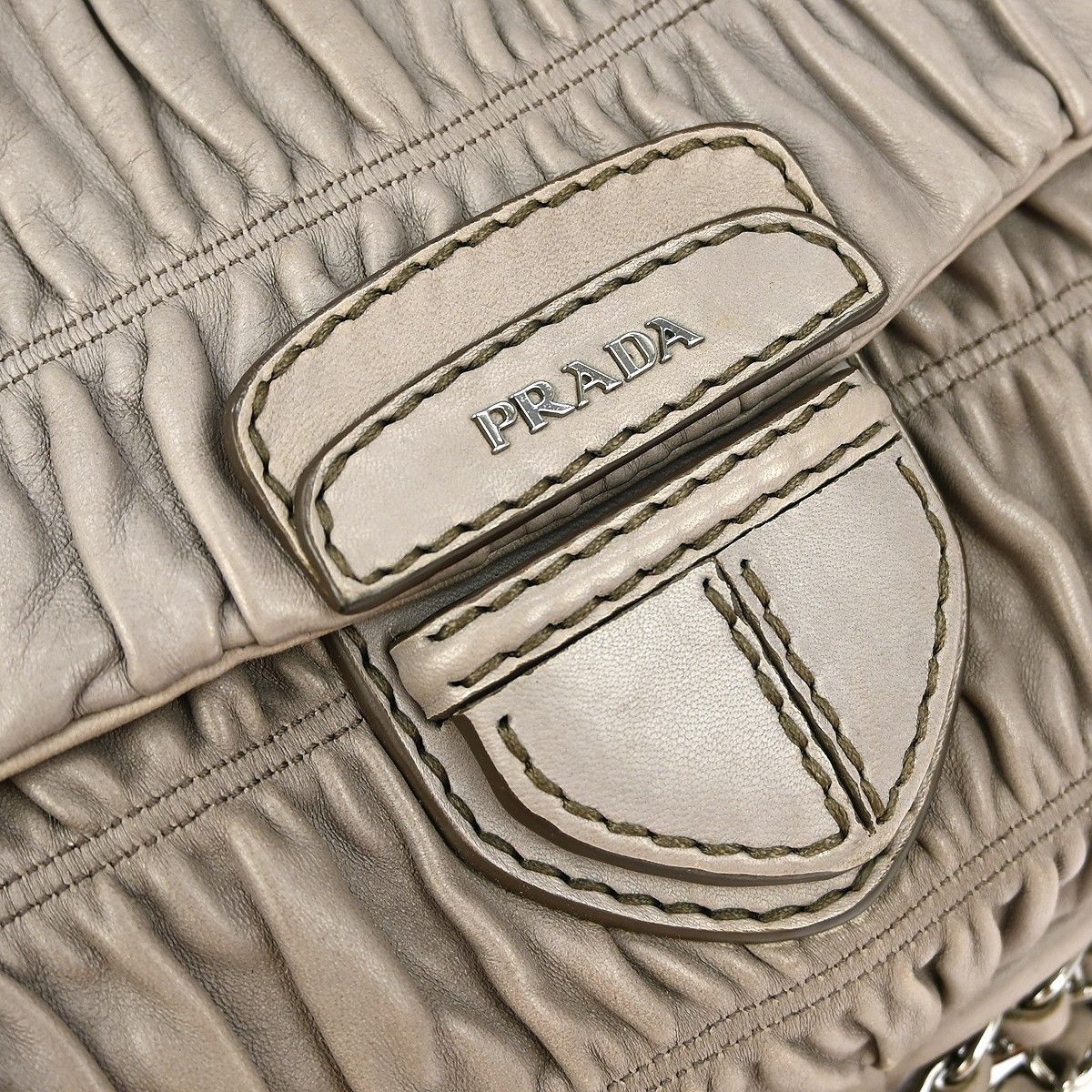 Prada Prada Gaufre Chain Flap Shoulder Bag Nappa Leather Size ONE SIZE - 4 Thumbnail