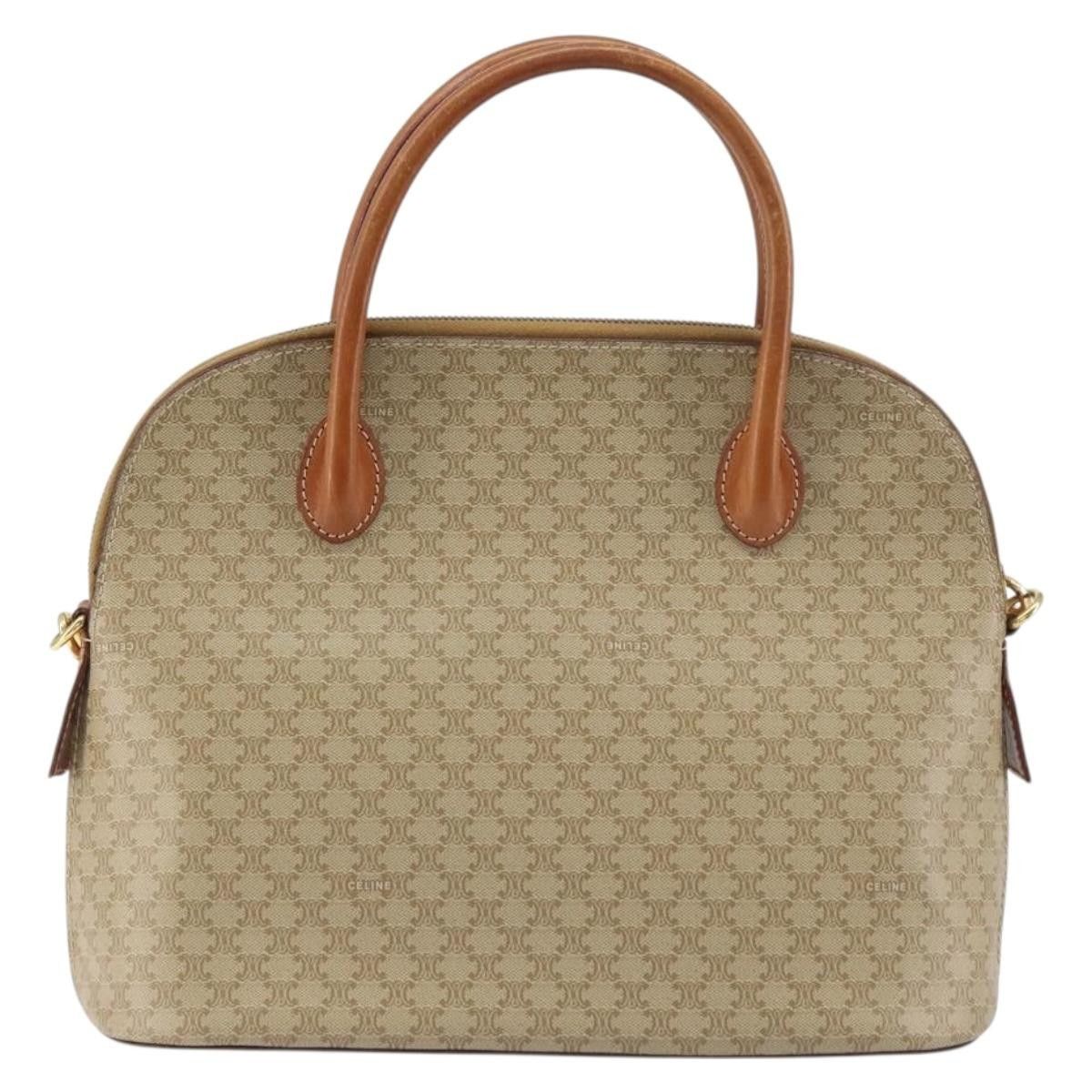 Celine Celine Vintage Macadam Handbag Canvas and Leather Size ONE SIZE - 2 Thumbnail