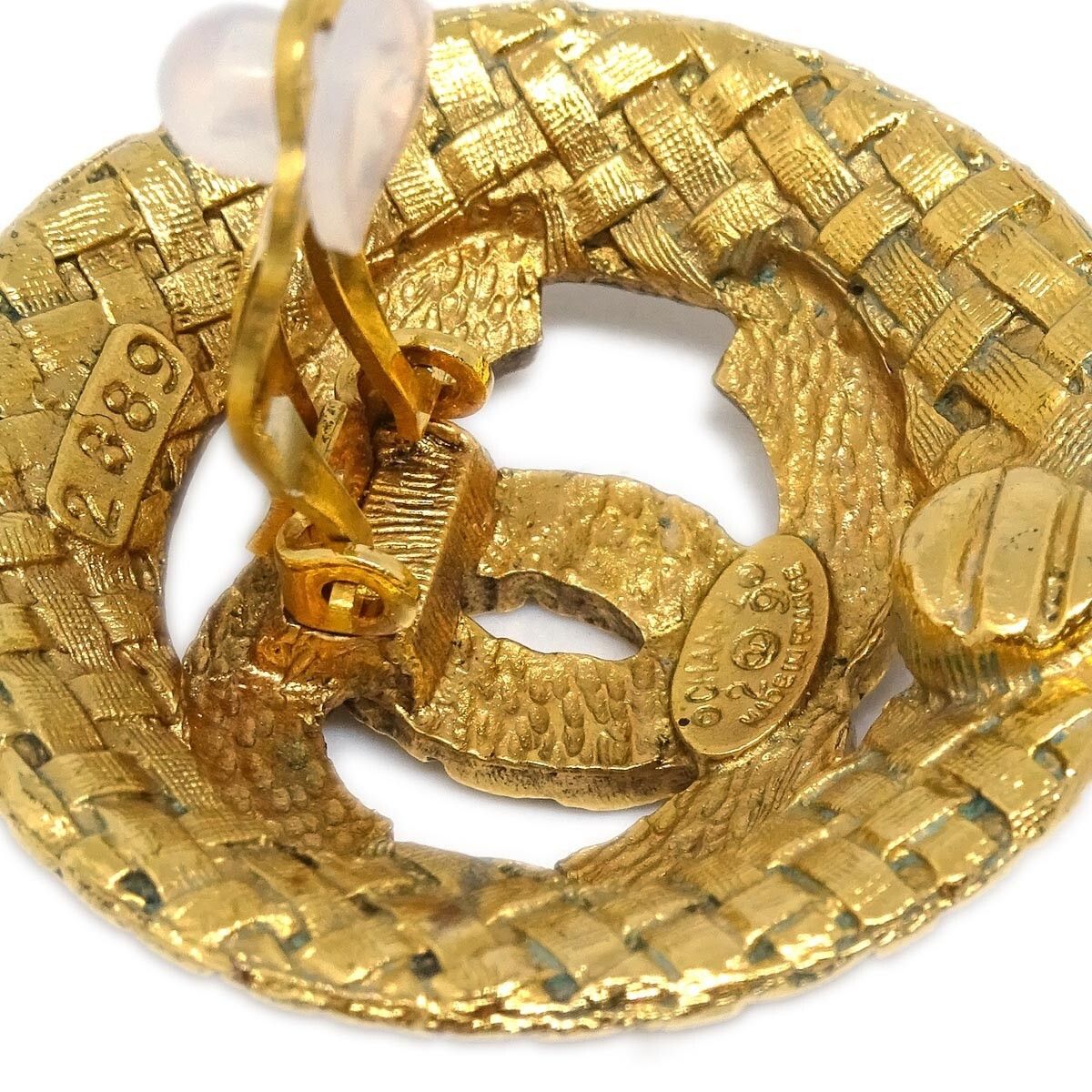 Chanel Chanel Vintage CC Round Cutout Clip-On Earrings Metal Size ONE SIZE - 4 Thumbnail