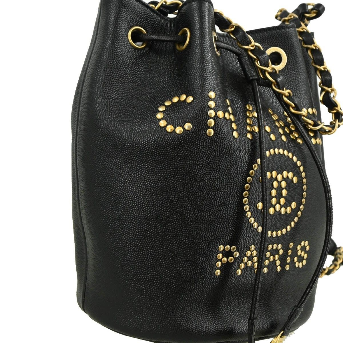 Chanel Chanel Deauville Drawstring Bucket Bag Studded Caviar Size ONE SIZE - 3 Thumbnail