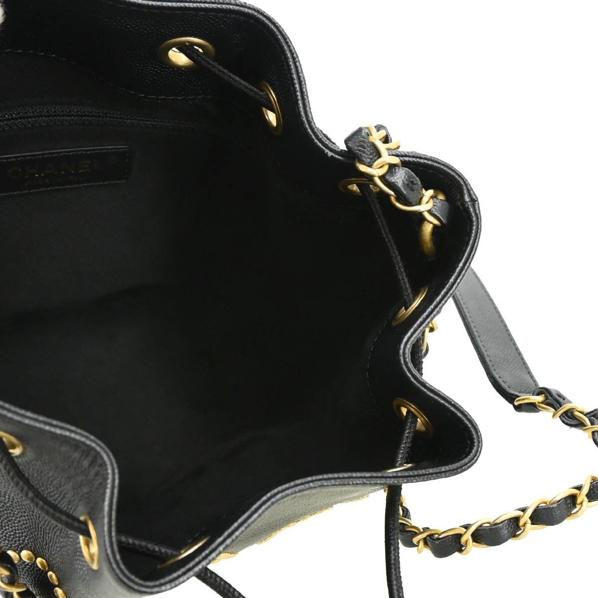 Chanel Chanel Deauville Drawstring Bucket Bag Studded Caviar Size ONE SIZE - 9 Thumbnail