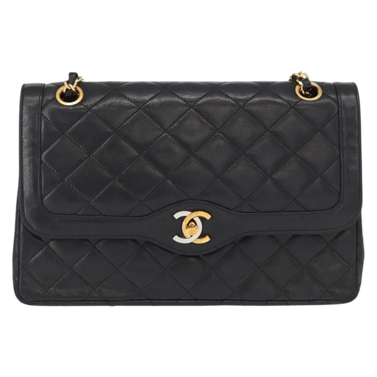 Chanel Chanel Vintage Two Tone CC Flap Bag Quilted Lambskin Size ONE SIZE - 23 Thumbnail