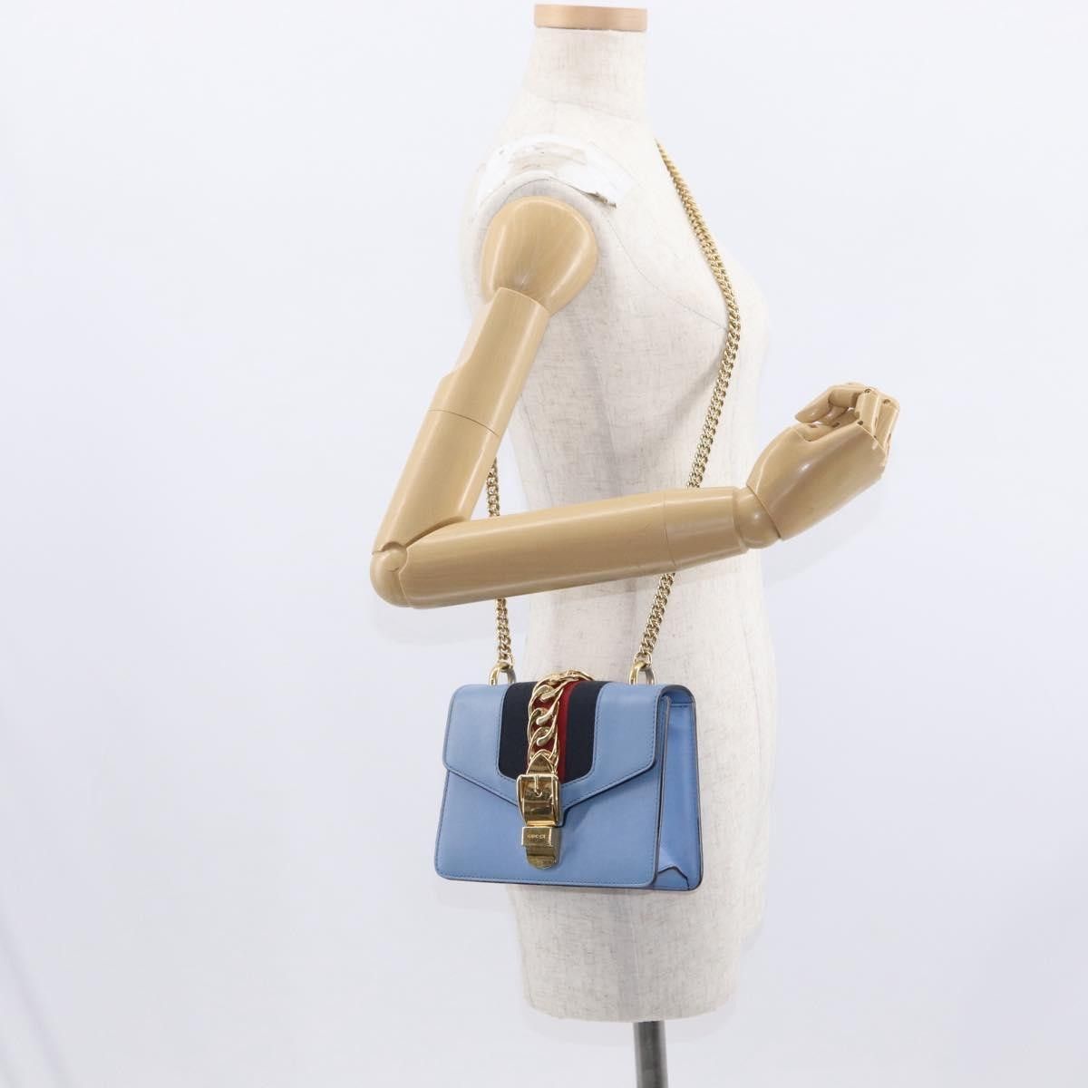 Gucci Gucci Sylvie Chain Shoulder Bag Leather Size ONE SIZE - 15 Thumbnail