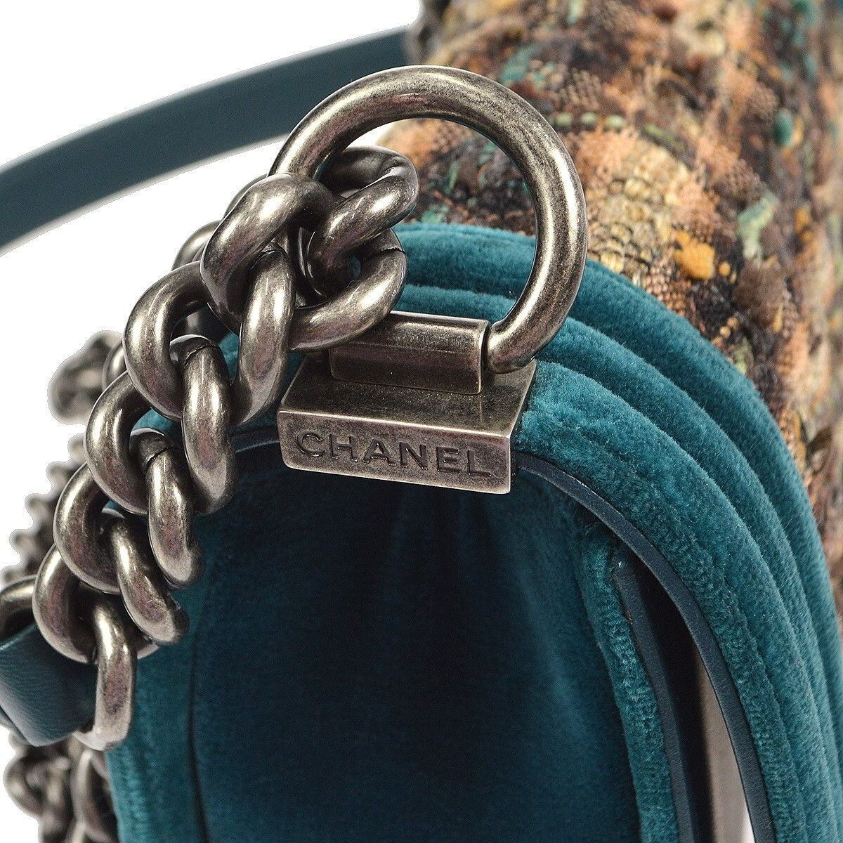 Chanel Chanel Boy Flap Bag Quilted Tweed with Velvet Size ONE SIZE - 9 Thumbnail