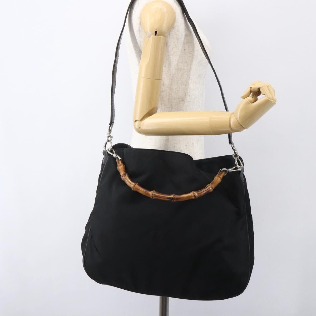 Gucci Gucci Vintage Bamboo Shoulder Bag Nylon Size ONE SIZE - 14 Thumbnail