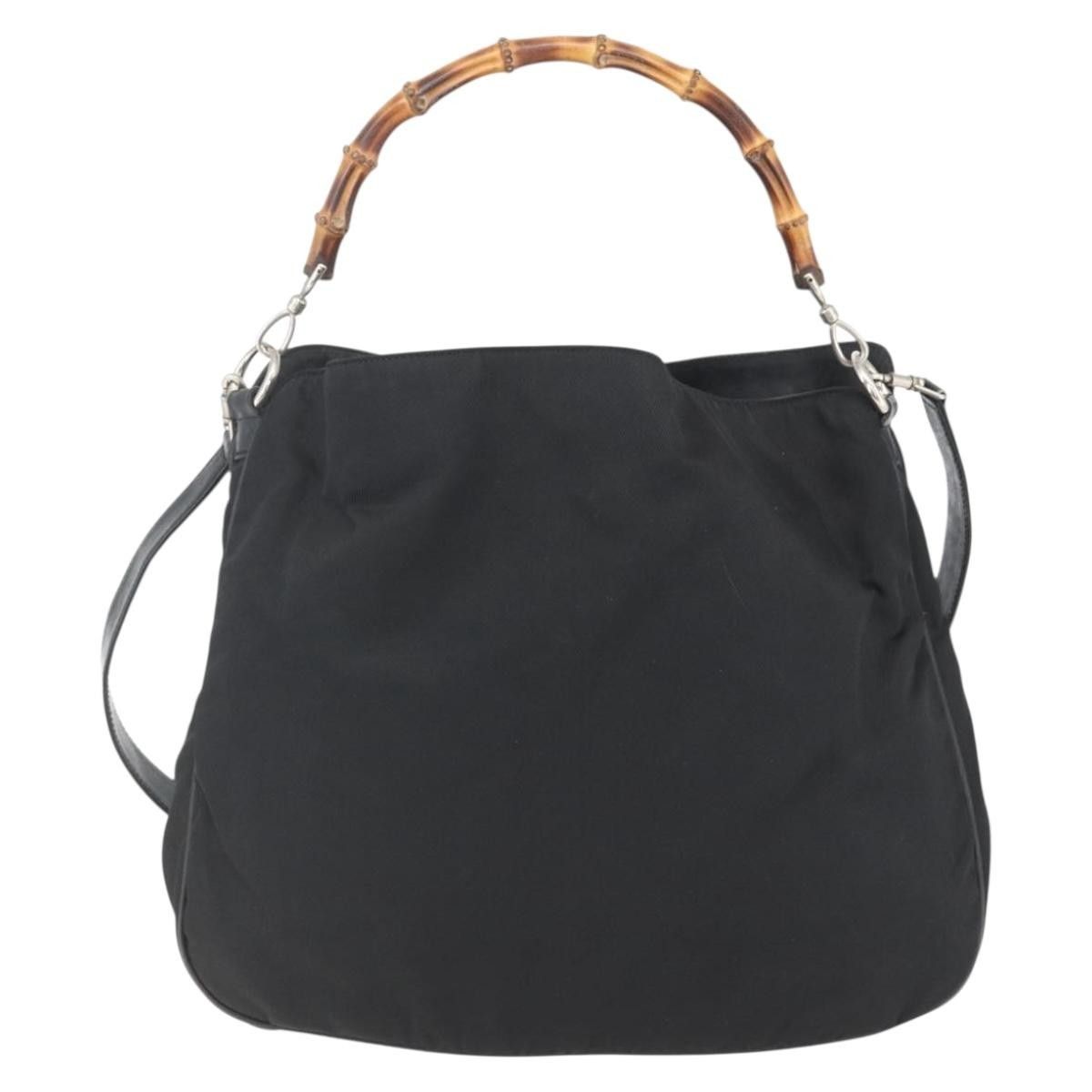 Gucci Gucci Vintage Bamboo Shoulder Bag Nylon Size ONE SIZE - 19 Thumbnail