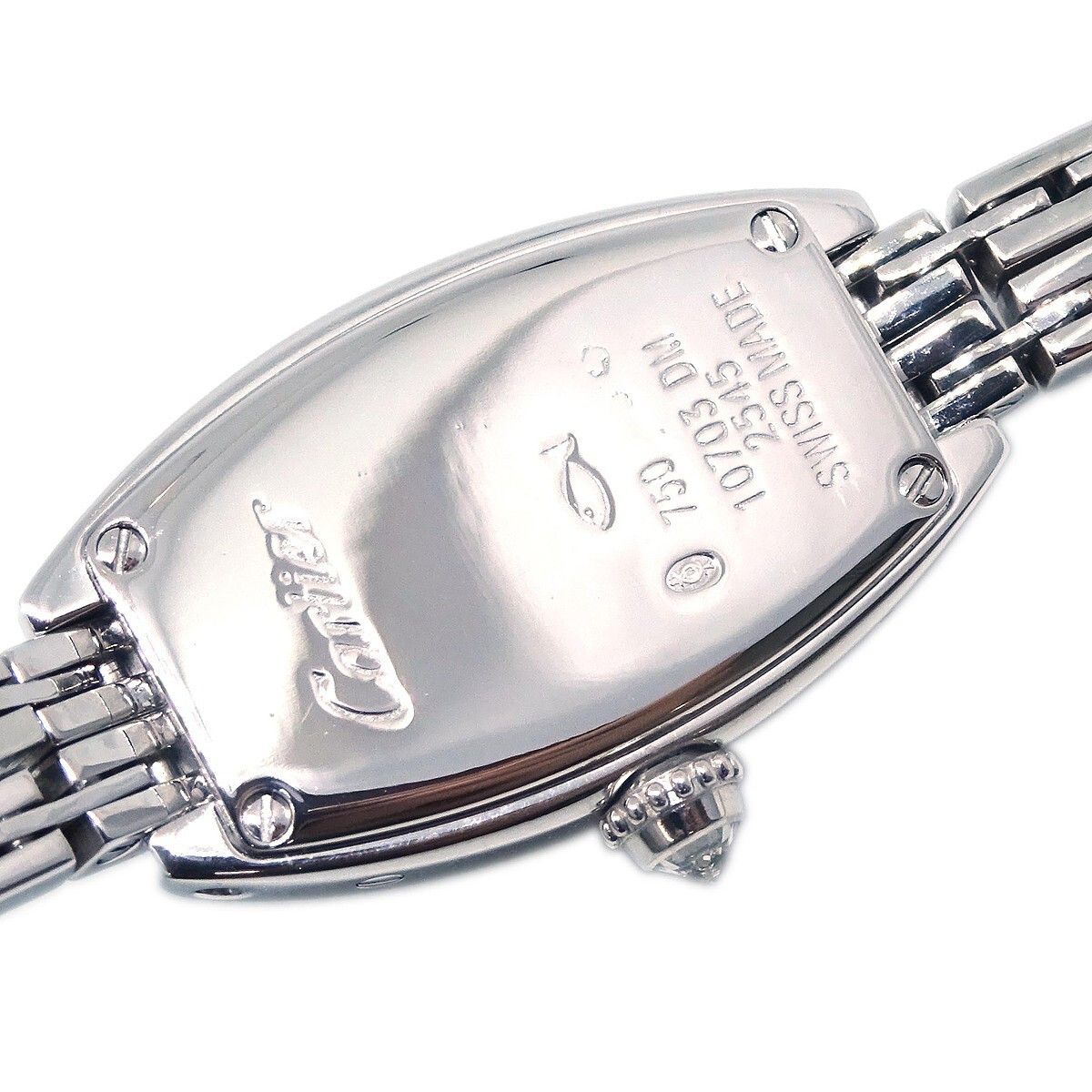 Cartier Cartier Mini Tonneau Lanier Quartz Watch White Gold with Diamond Bezel Size ONE SIZE - 5 Thumbnail