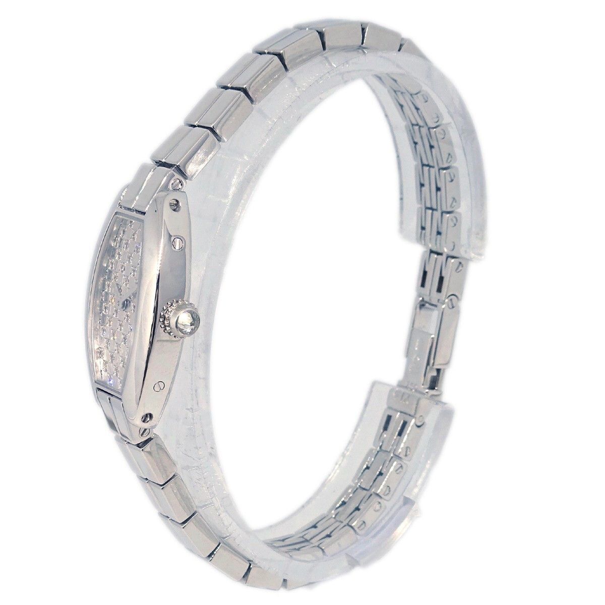 Cartier Cartier Mini Tonneau Lanier Quartz Watch White Gold with Diamond Bezel Size ONE SIZE - 3 Thumbnail