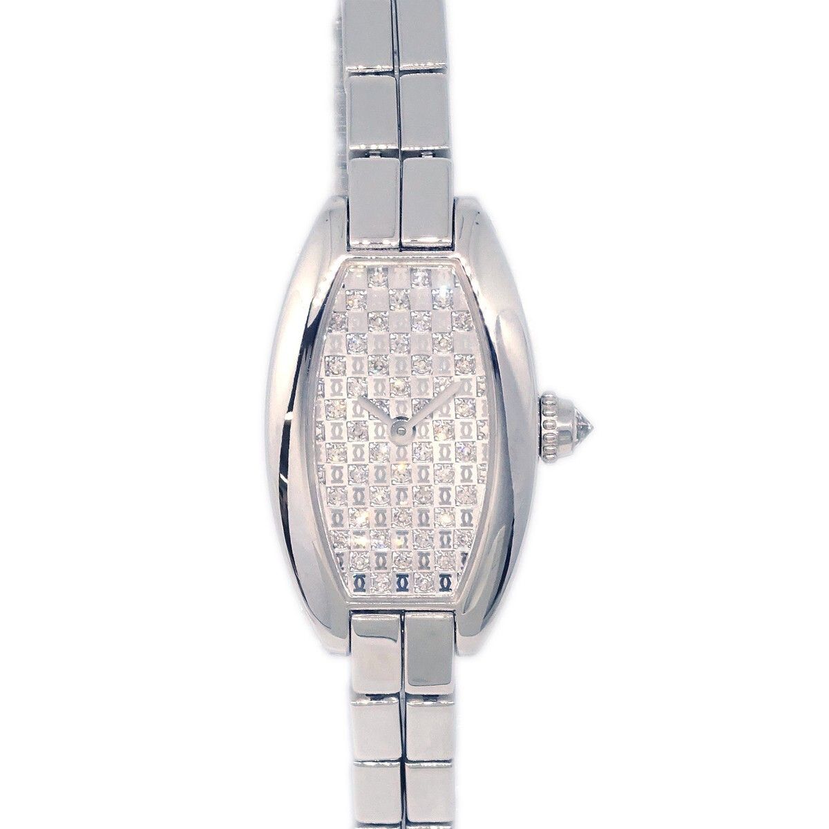 Cartier Cartier Mini Tonneau Lanier Quartz Watch White Gold with Diamond Bezel Size ONE SIZE - 6 Thumbnail