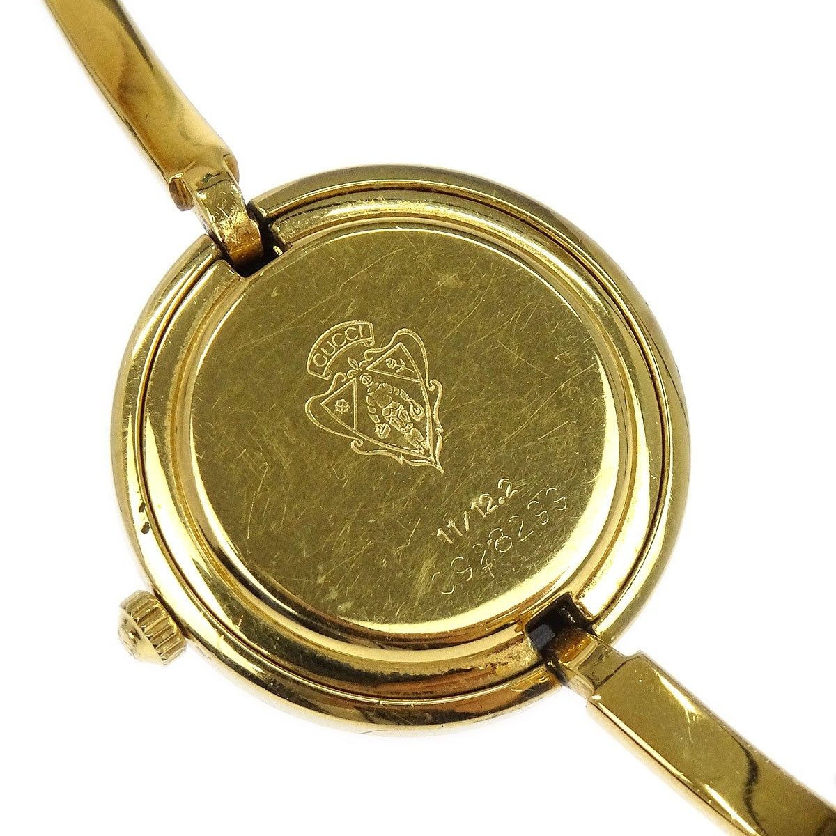 Gucci Gucci 1100 Interchangeable Bezel Bangle Quartz Watch Plated Metal with Plastic Size ONE SIZE - 2 Thumbnail