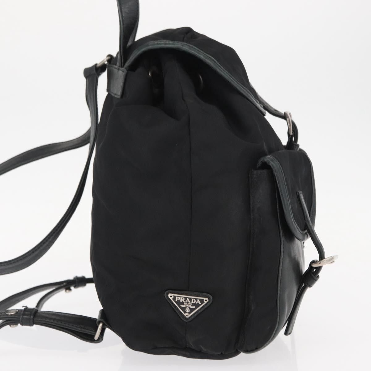 Prada Prada Vela Double Front Pocket Backpack Tessuto with Saffiano Leather Size ONE SIZE - 4 Thumbnail