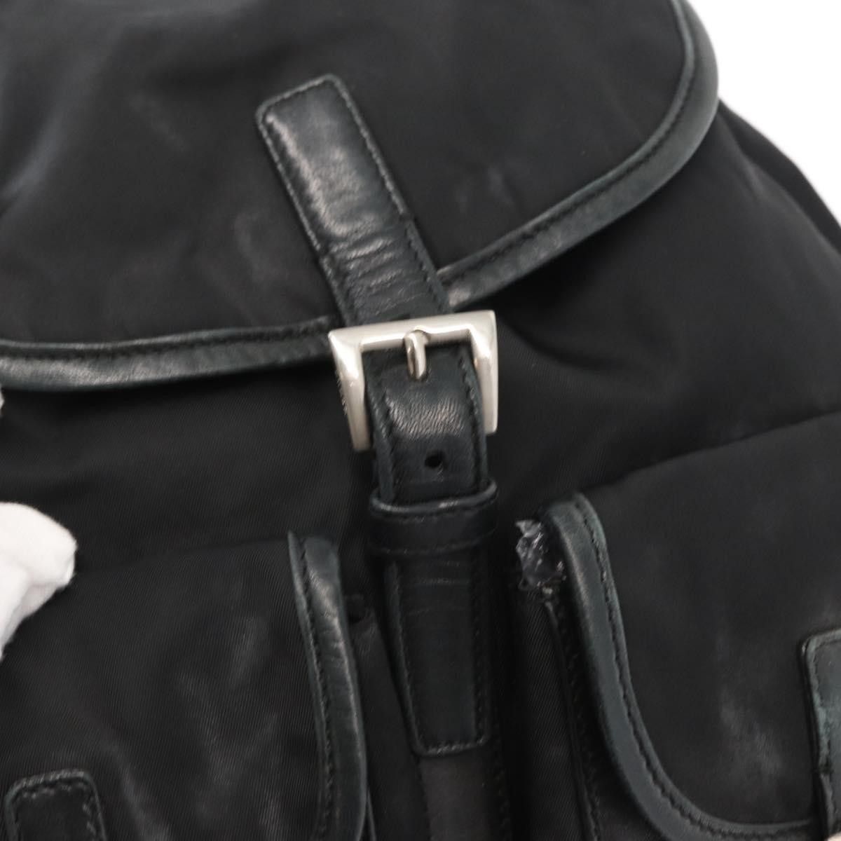 Prada Prada Vela Double Front Pocket Backpack Tessuto with Saffiano Leather Size ONE SIZE - 17 Thumbnail