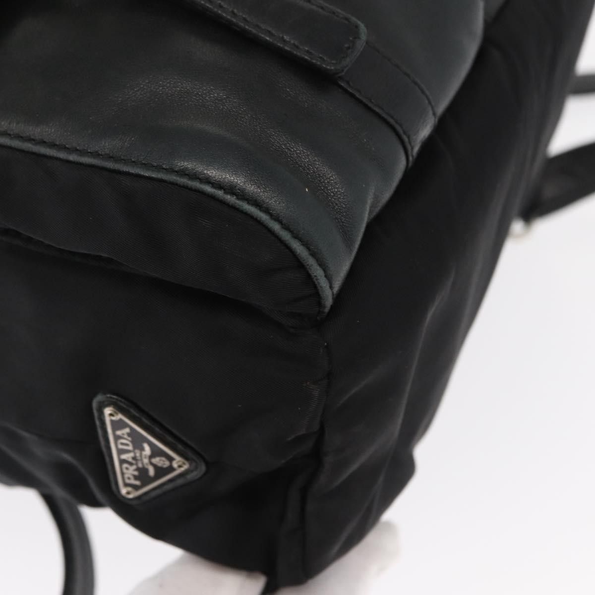 Prada Prada Vela Double Front Pocket Backpack Tessuto with Saffiano Leather Size ONE SIZE - 9 Thumbnail