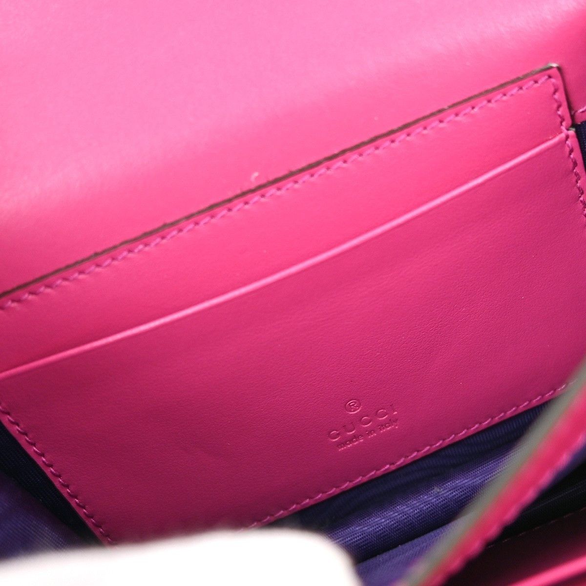 Gucci Gucci Petite GG Marmont Chain Wallet GG Matelasse Leather Size ONE SIZE - 4 Thumbnail