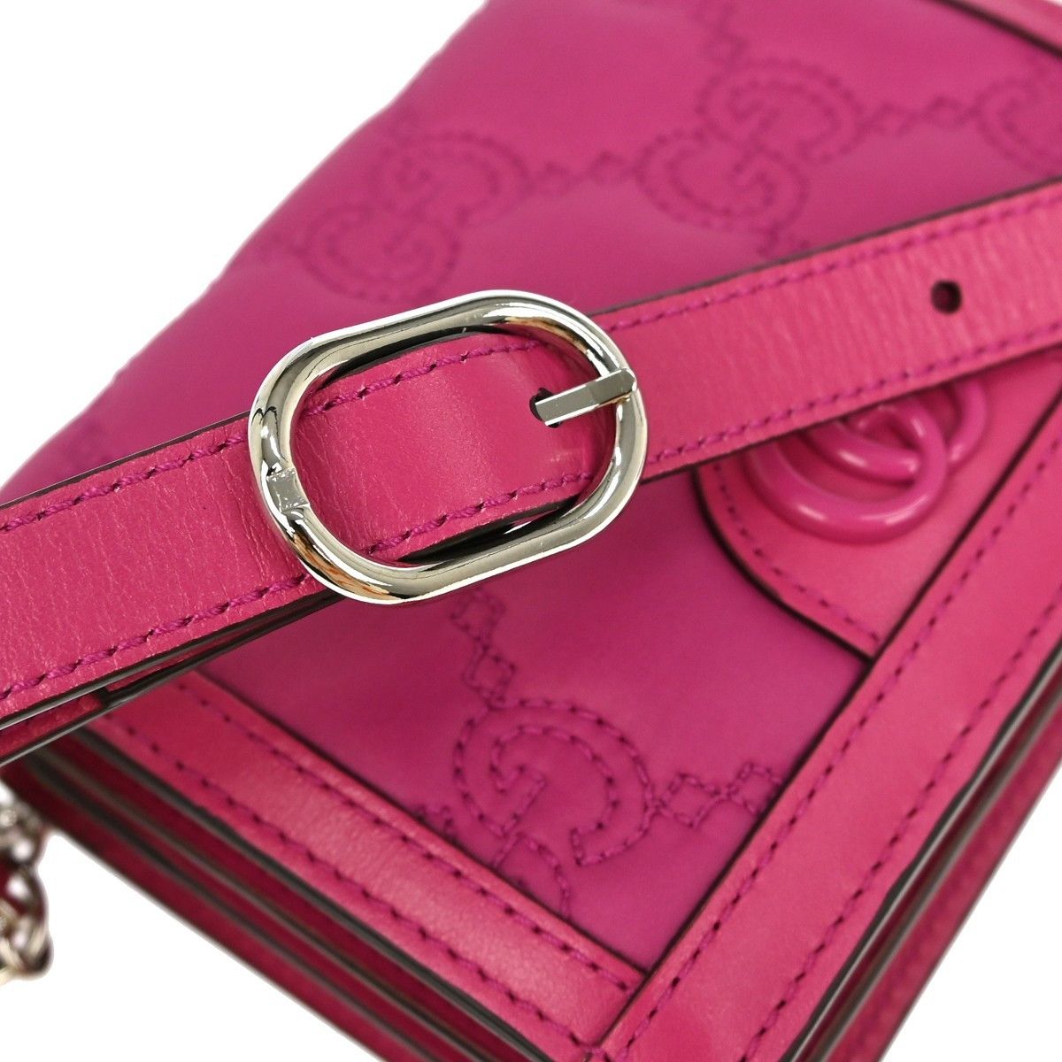 Gucci Gucci Petite GG Marmont Chain Wallet GG Matelasse Leather Size ONE SIZE - 6 Thumbnail