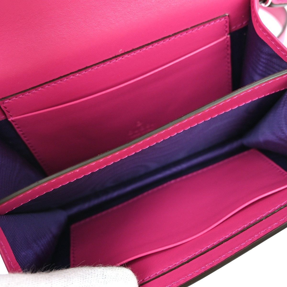 Gucci Gucci Petite GG Marmont Chain Wallet GG Matelasse Leather Size ONE SIZE - 3 Thumbnail