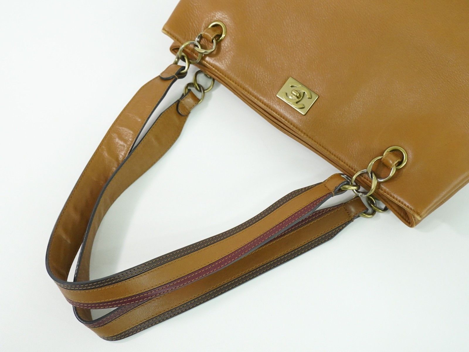 Chanel Chanel Vintage CC Tote Leather Size ONE SIZE - 7 Thumbnail