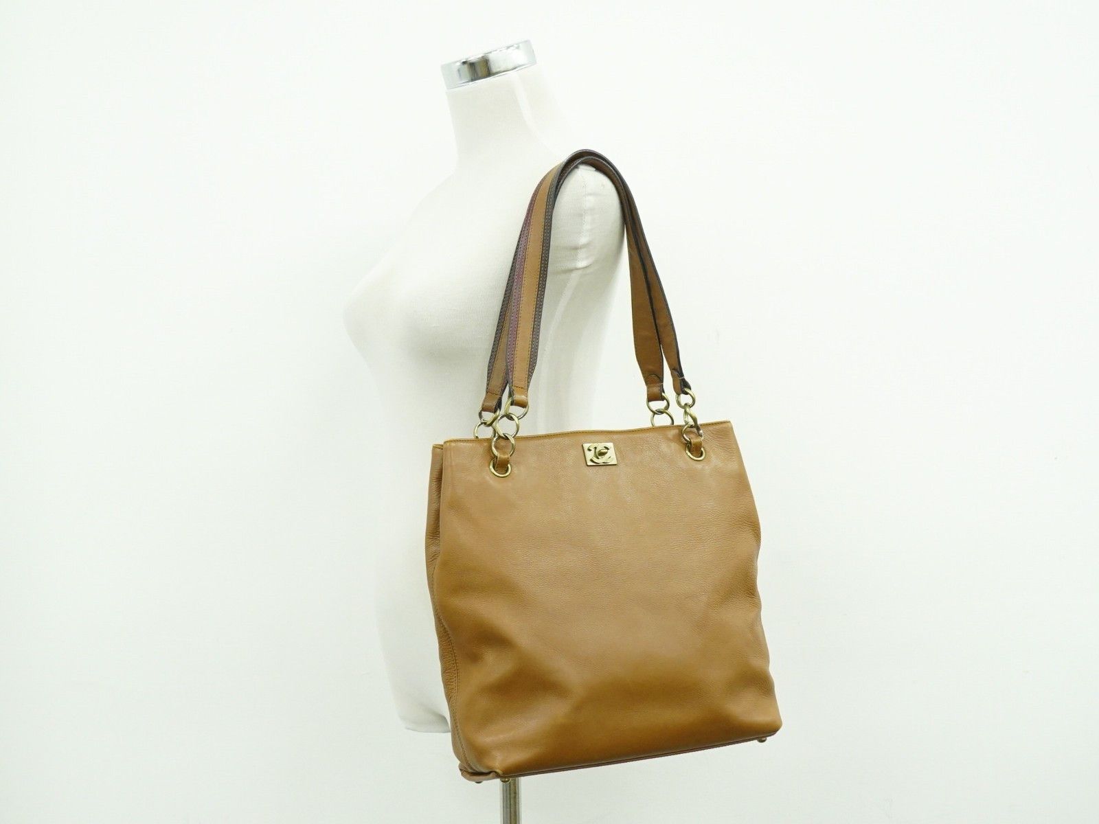 Chanel Chanel Vintage CC Tote Leather Size ONE SIZE - 12 Thumbnail