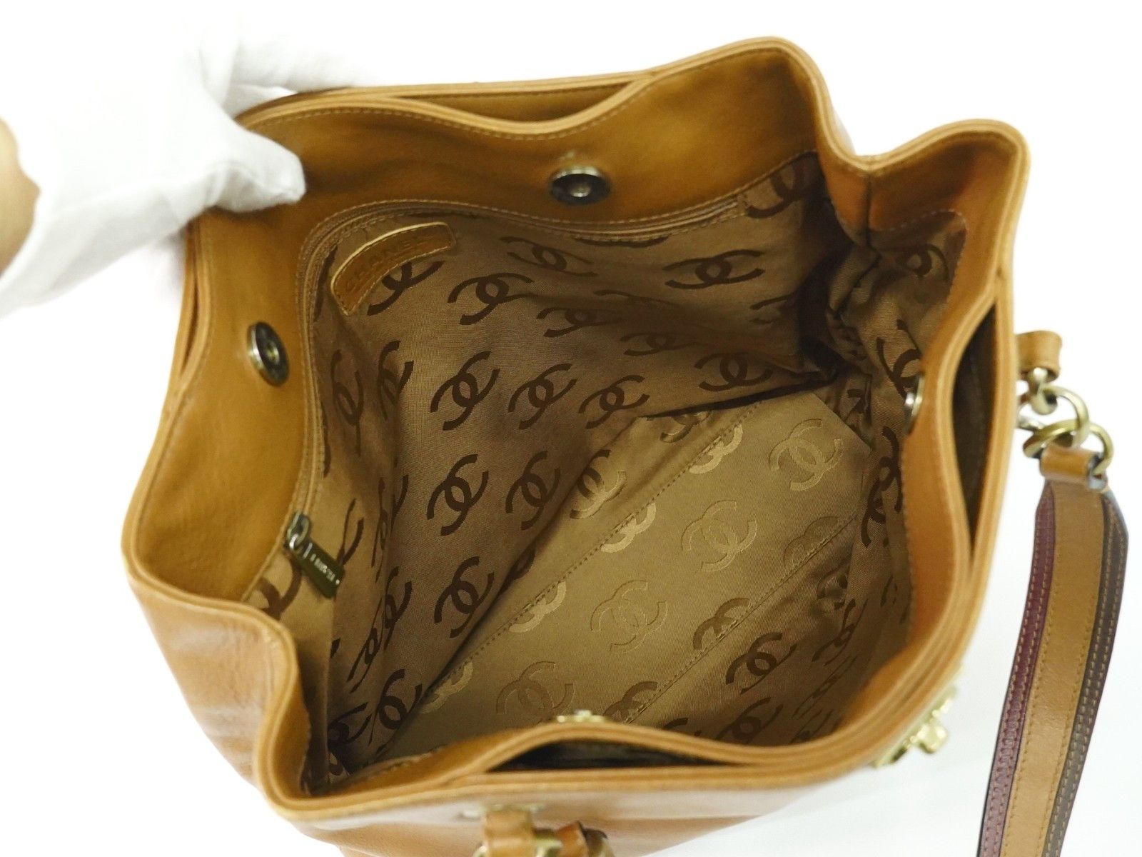 Chanel Chanel Vintage CC Tote Leather Size ONE SIZE - 4 Thumbnail