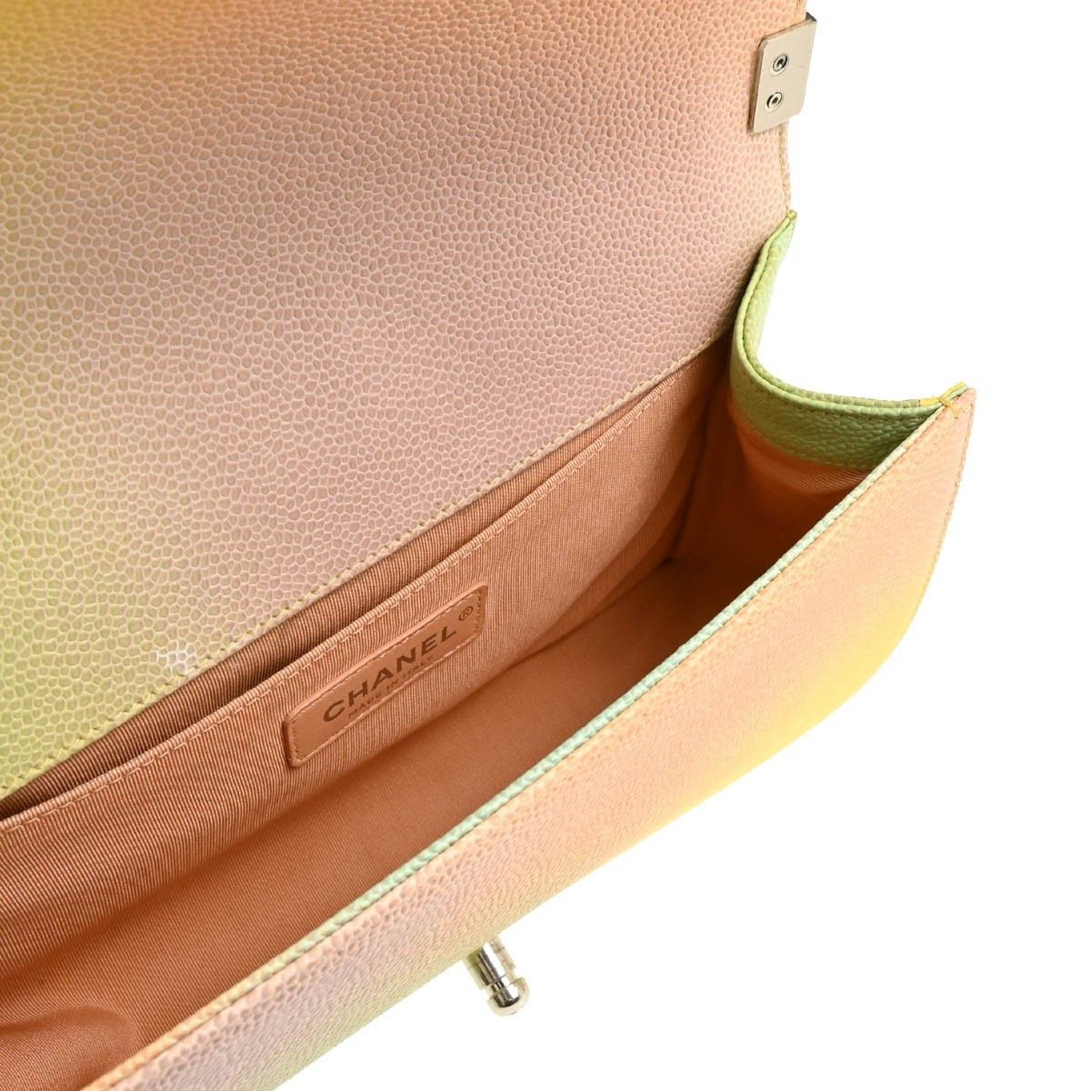 Chanel Chanel Rainbow Boy Flap Bag Quilted Painted Caviar Size ONE SIZE - 4 Thumbnail