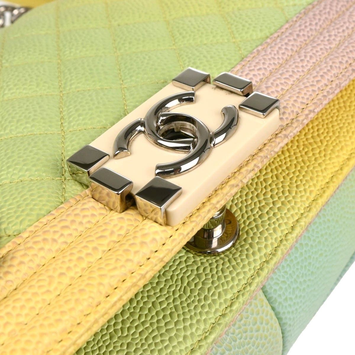 Chanel Chanel Rainbow Boy Flap Bag Quilted Painted Caviar Size ONE SIZE - 9 Thumbnail
