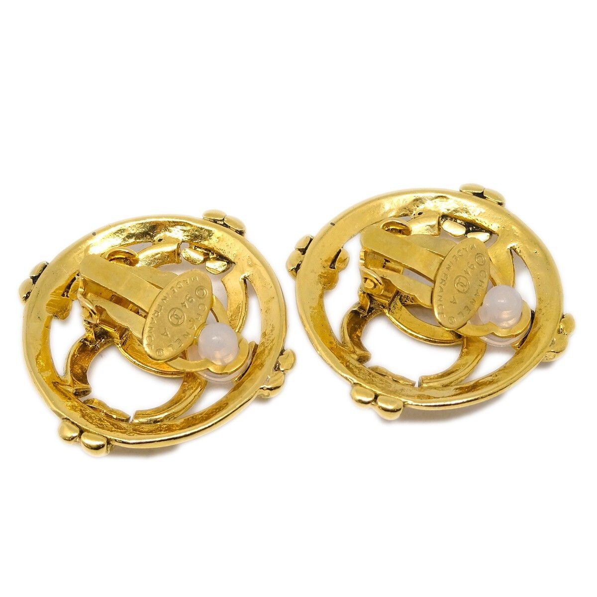 Chanel Chanel Vintage Cut-out CC Clip-On Earrings Metal Size ONE SIZE - 3 Thumbnail