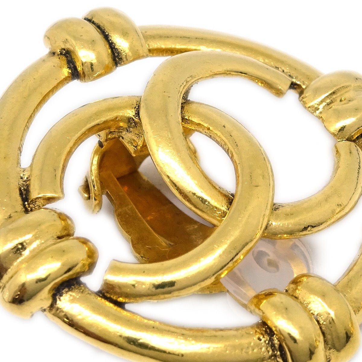 Chanel Chanel Vintage Cut-out CC Clip-On Earrings Metal Size ONE SIZE - 2 Thumbnail