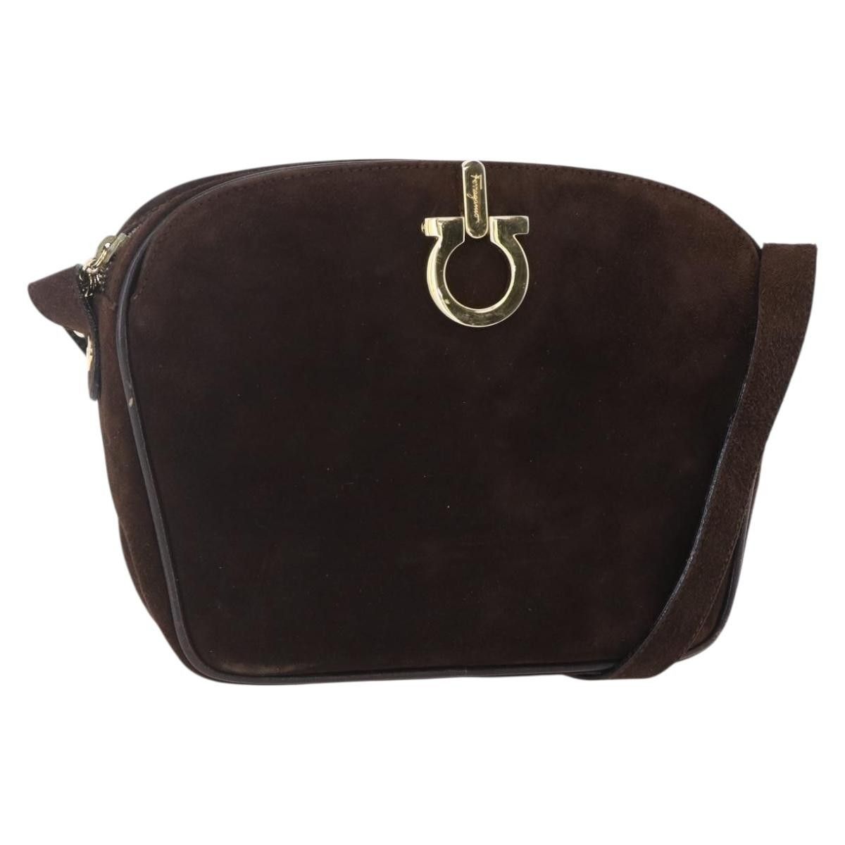 Salvatore Ferragamo Salvatore Ferragamo Gancini Shoulder Bag Suede Size ONE SIZE - 17 Thumbnail