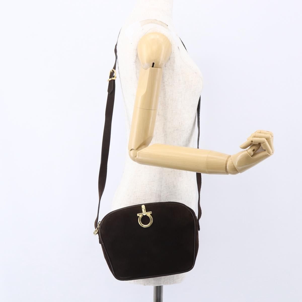 Salvatore Ferragamo Salvatore Ferragamo Gancini Shoulder Bag Suede Size ONE SIZE - 13 Thumbnail