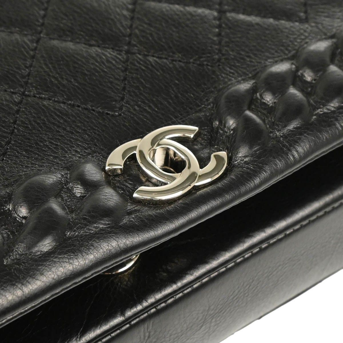 Chanel Chanel Embossed Braid CC Chain Flap Quilted Leather Size ONE SIZE - 8 Thumbnail