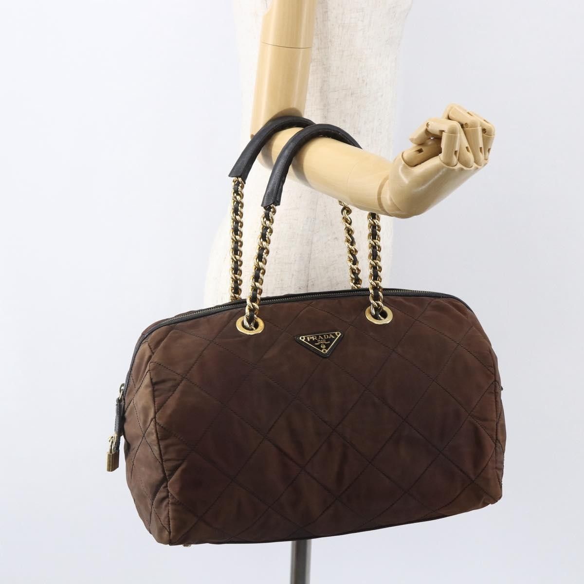 Prada Prada Vintage Chain Handbag Tessuto Size ONE SIZE - 15 Thumbnail