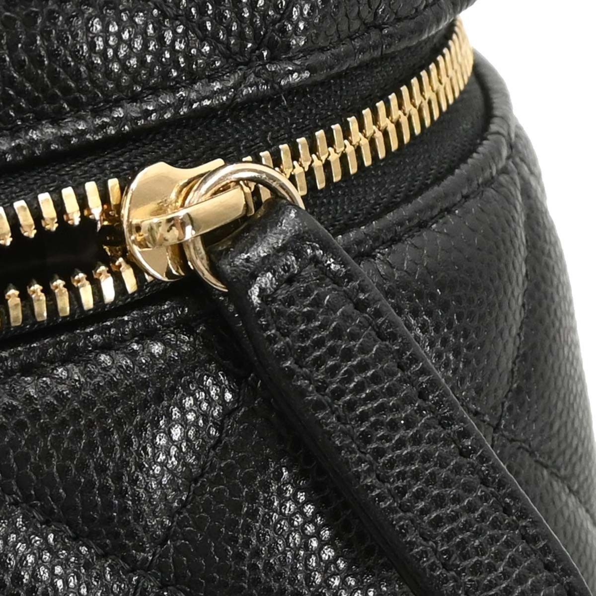 Chanel Chanel CC Top Handle Vanity Case with Chain Quilted Caviar Size ONE SIZE - 9 Thumbnail