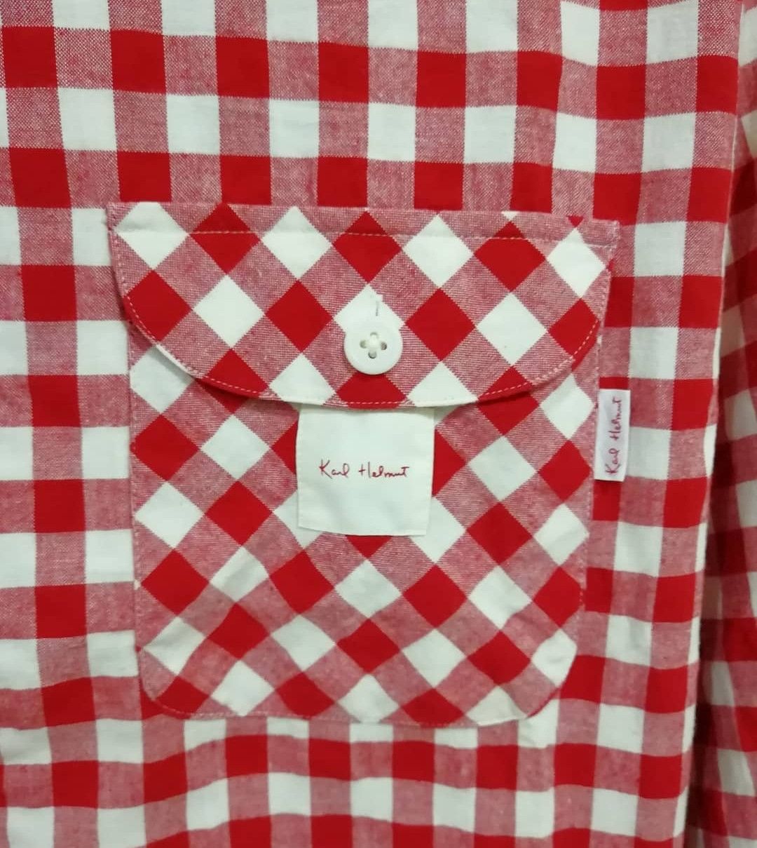 Designer × Karl Helmut Vintage Karl Helmut Checker Long Sleeve With Zip Size US L / EU 52-54 / 3 - 4 Thumbnail