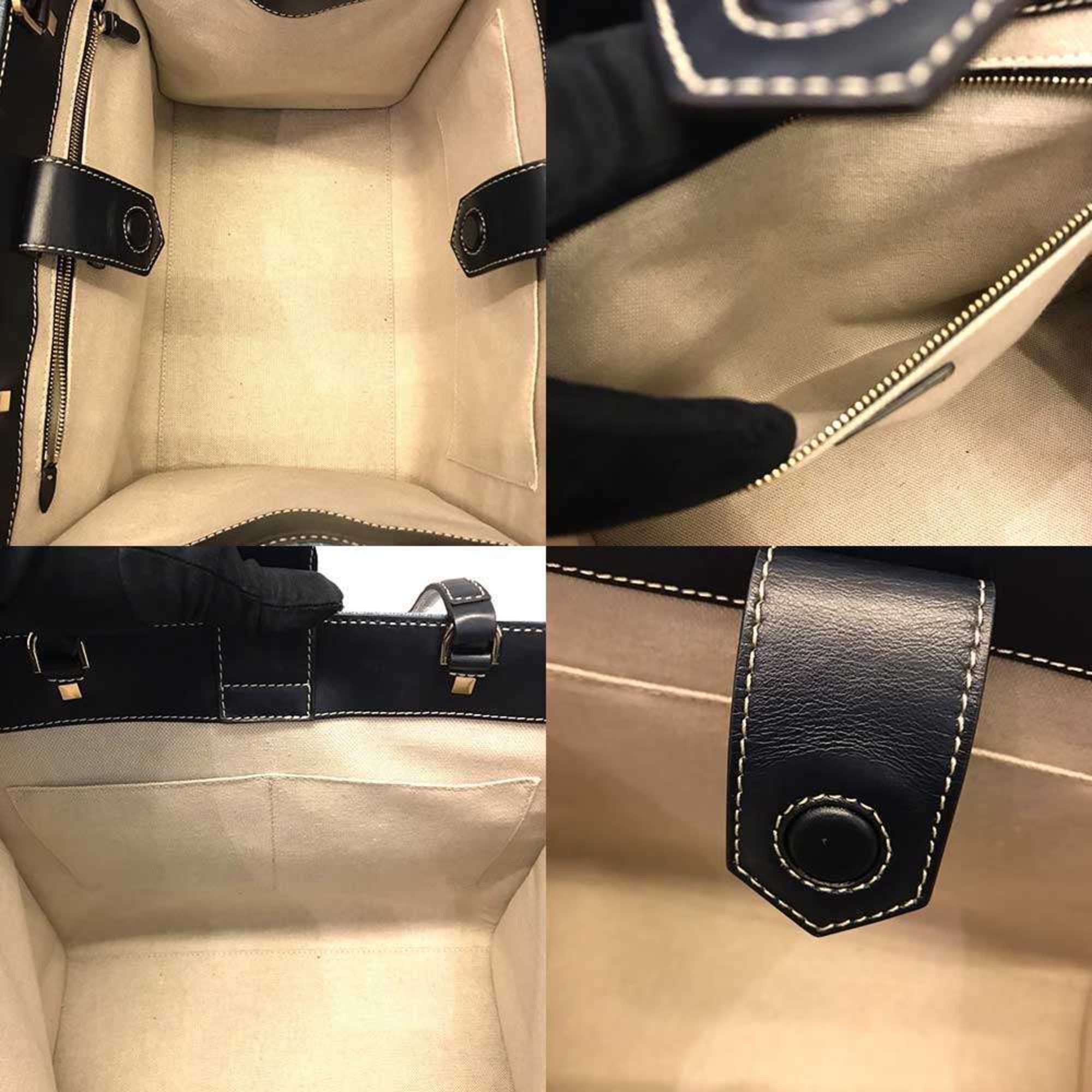 Jimmy Choo Jimmy Choo Varenne denim tote bag with embroidery and studs in indigo blue. Size ONE SIZE - 7 Thumbnail
