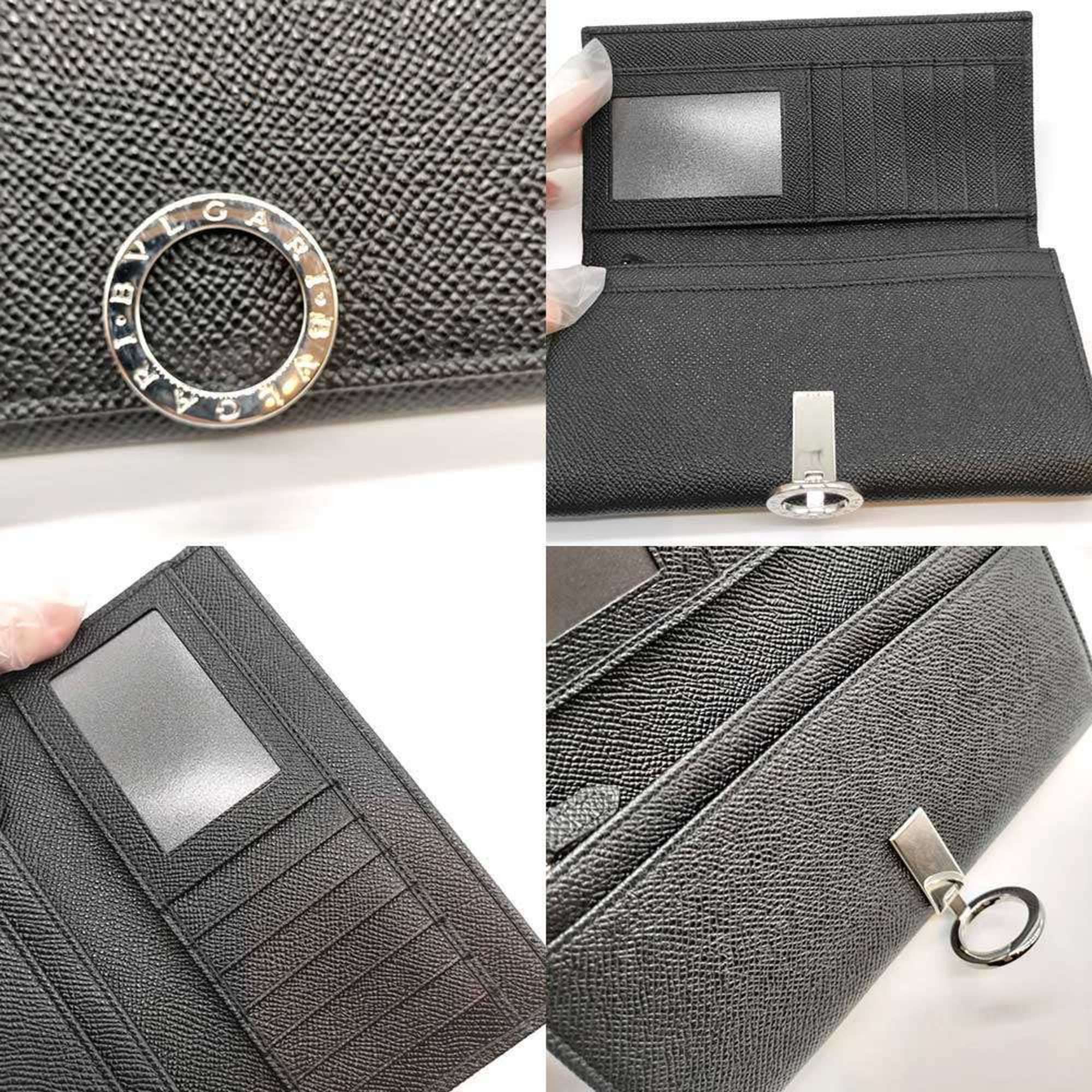 Bvlgari BVLGARI Clip Long Wallet, Bifold, Black Leather, 30412 Size ONE SIZE - 3 Thumbnail