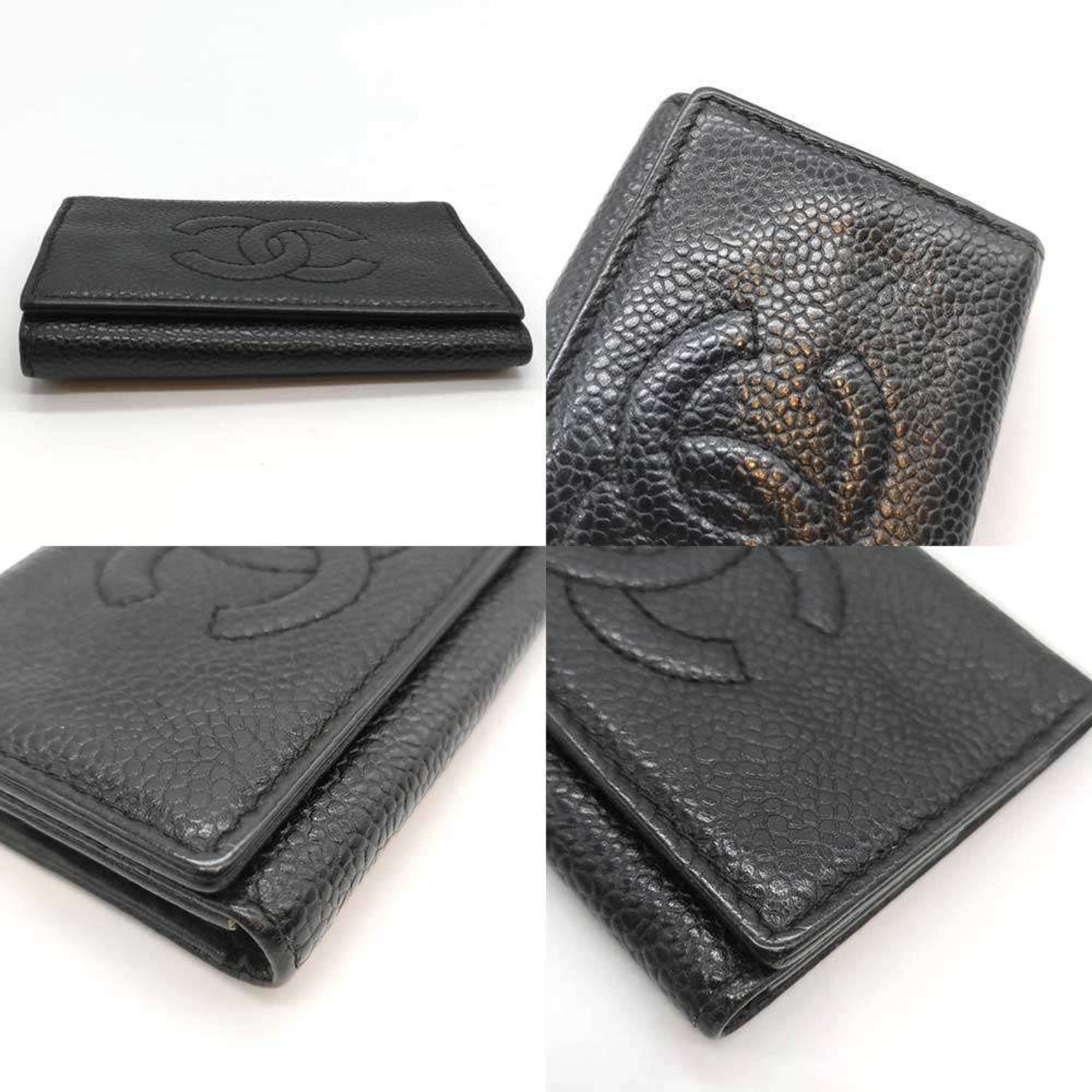 Chanel CHANEL 6-ring key case in caviar leather, black with Coco mark Size ONE SIZE - 3 Thumbnail