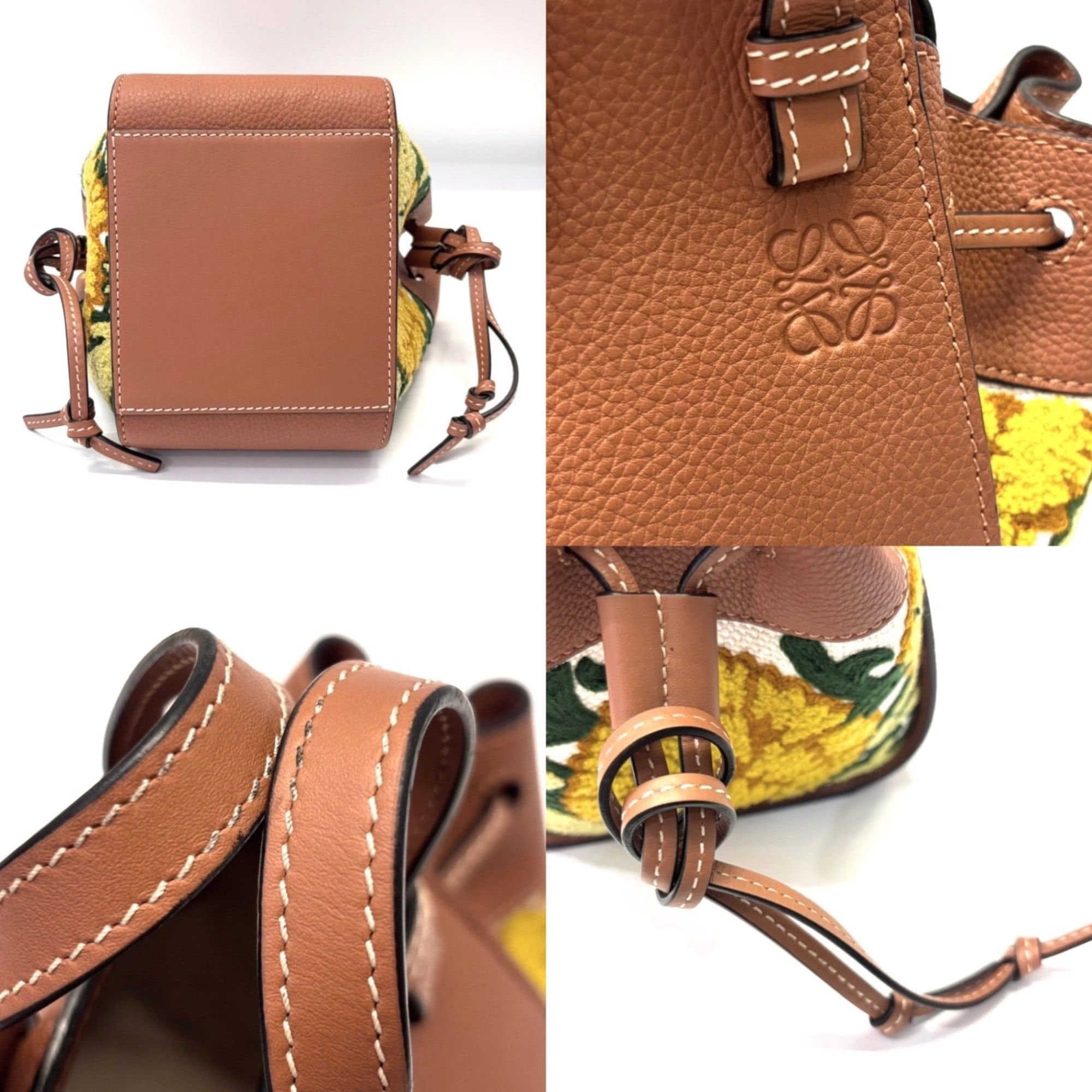 Loewe LOEWE Hammock Floral Handbag Anagram Flower 303.30.V07 Size ONE SIZE - 5 Thumbnail