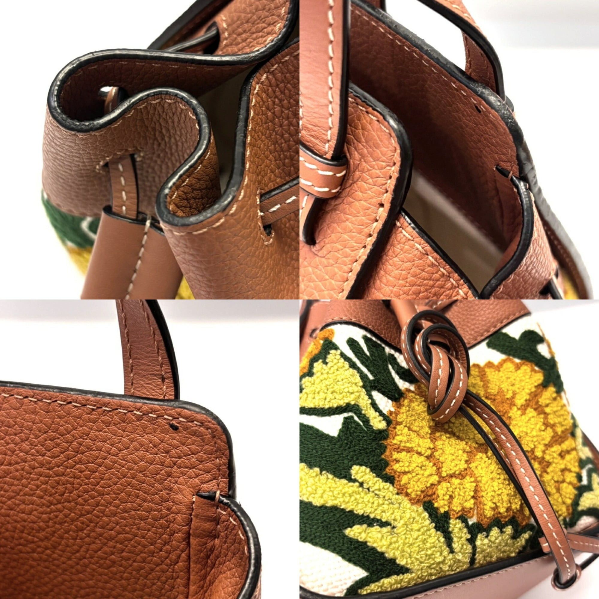 Loewe LOEWE Hammock Floral Handbag Anagram Flower 303.30.V07 Size ONE SIZE - 6 Thumbnail