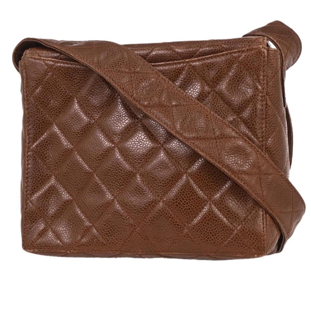 Chanel Chanel Vintage Square CC Flap Bag Quilted Caviar Size ONE SIZE - 2 Thumbnail