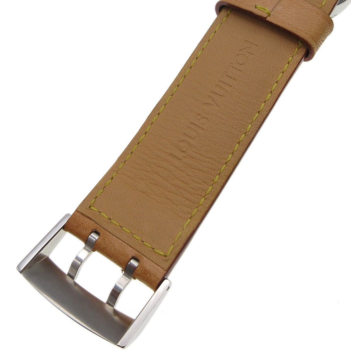 Louis Vuitton Louis Vuitton Tambour Quartz Watch Stainless Steel and Monogram Multicolor Size ONE SIZE - 6 Thumbnail