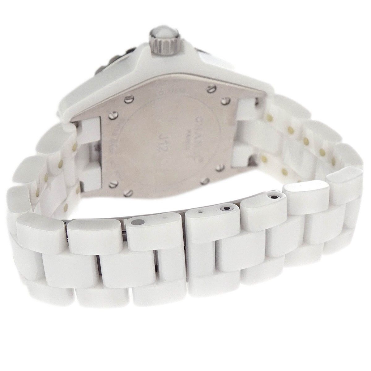 Chanel Chanel J12 Quartz Watch Ceramic and Stainless Steel with Diamond Markers Size ONE SIZE - 2 Thumbnail