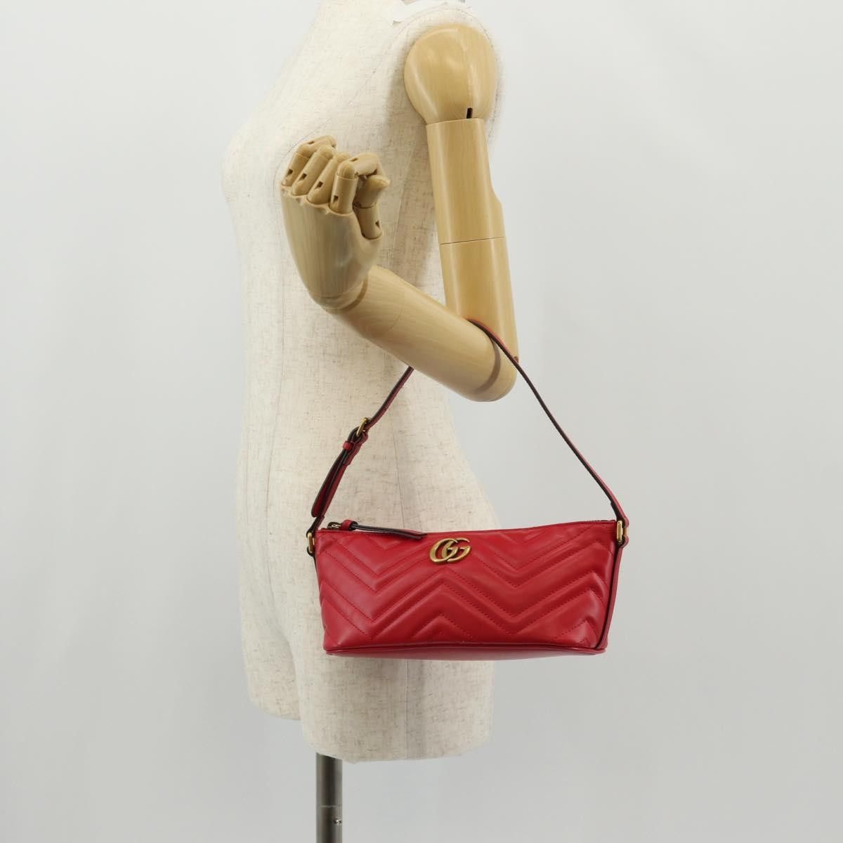 Gucci Gucci GG Marmont Pochette Shoulder Matelasse Leather Size ONE SIZE - 15 Thumbnail