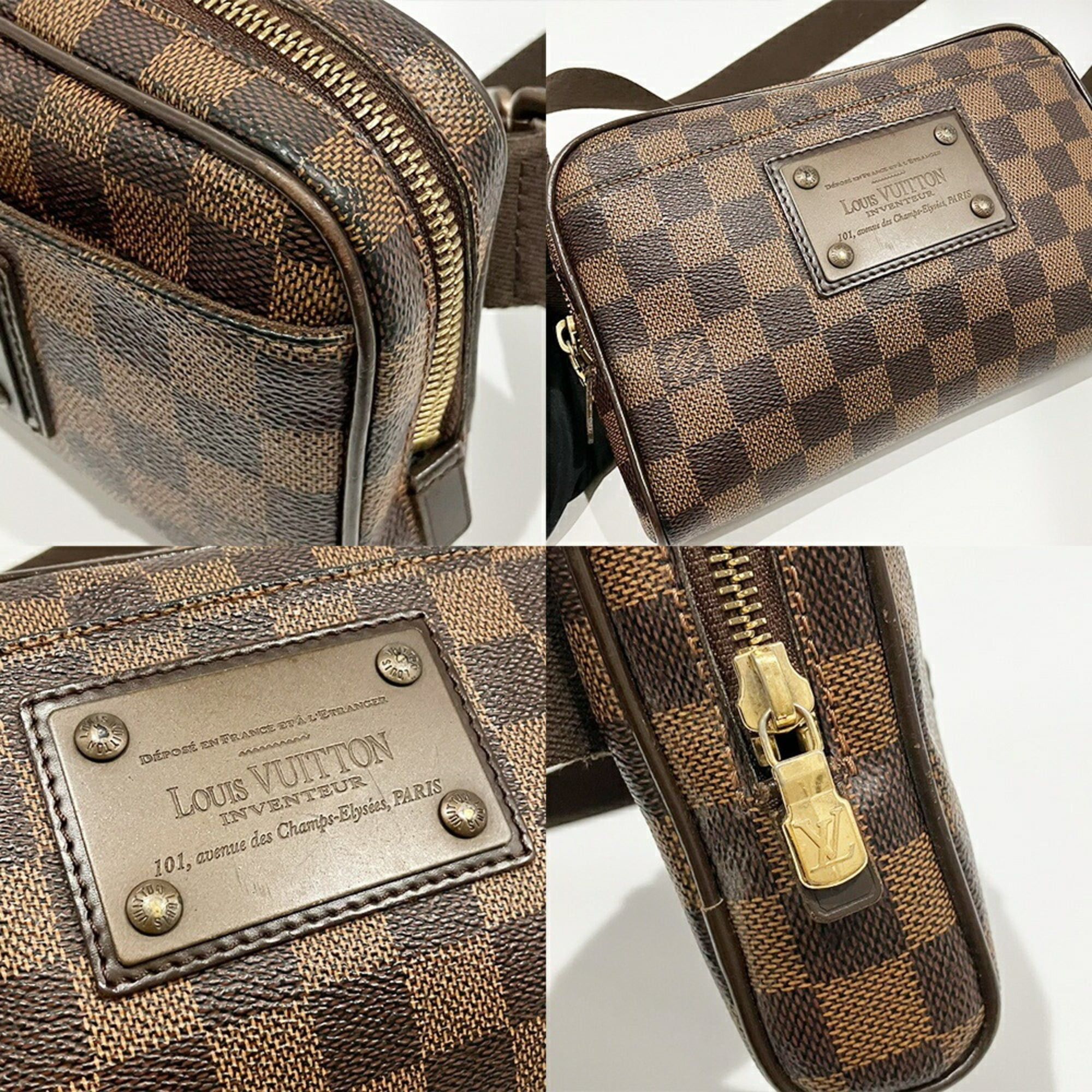 Louis Vuitton Louis Vuitton Damier Bum Bag Brooklyn N41101 Shoulder Bag, Body Waist LOUIS VUITTON Size ONE SIZE - 4 Thumbnail