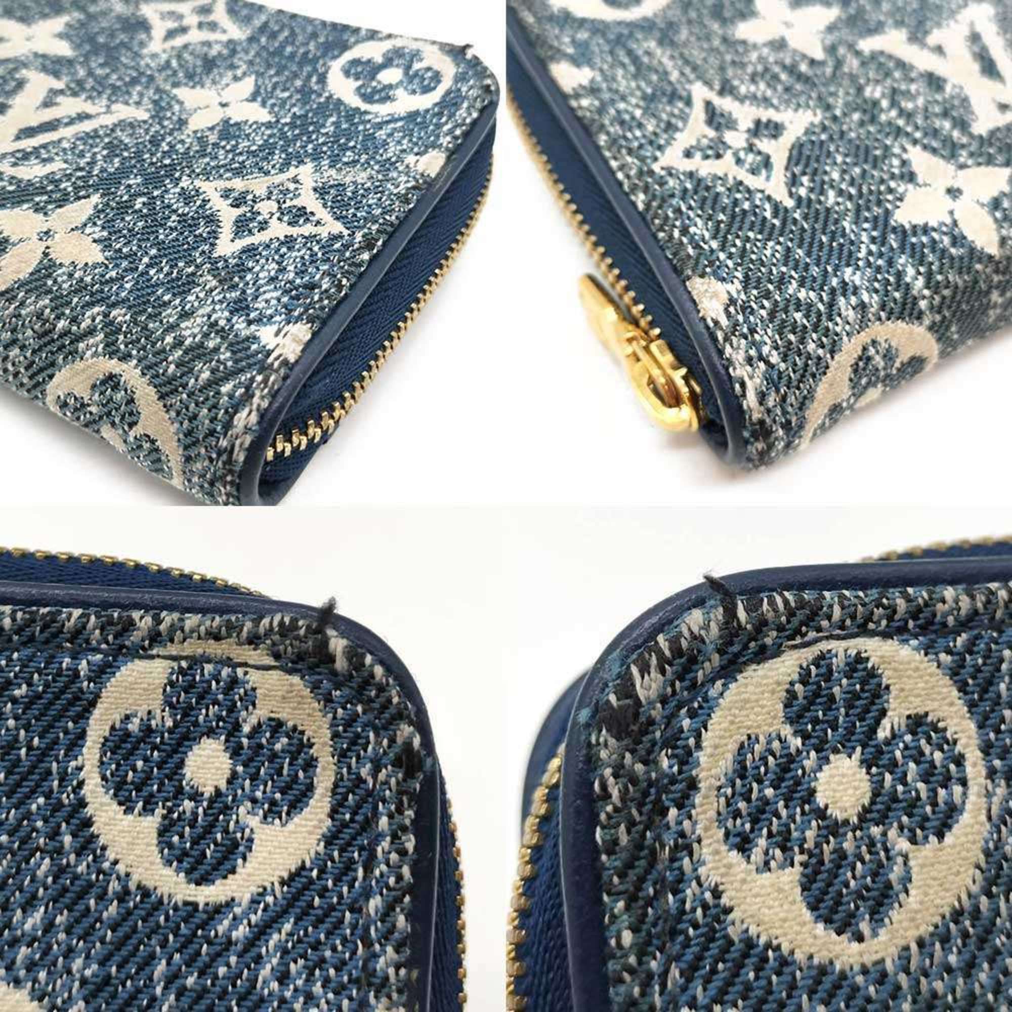 Louis Vuitton Louis Vuitton Zippy Coin Purse, Monogram Jacquard Denim, Blue, Round, M81185 Size ONE SIZE - 3 Thumbnail
