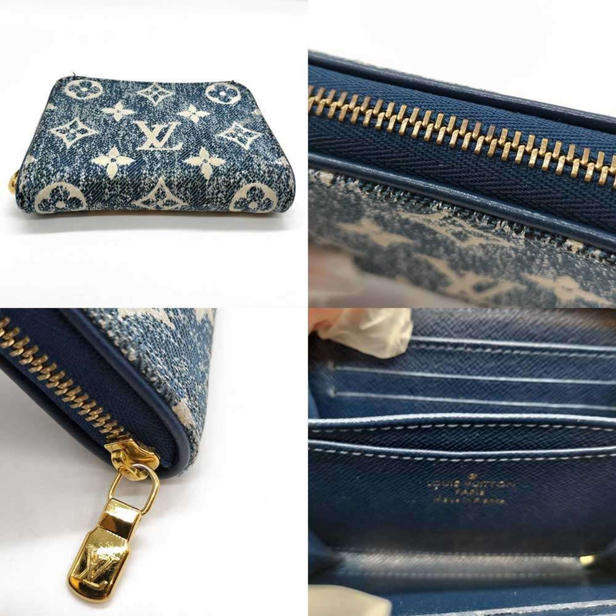 Louis Vuitton Louis Vuitton Zippy Coin Purse, Monogram Jacquard Denim, Blue, Round, M81185 Size ONE SIZE - 4 Thumbnail