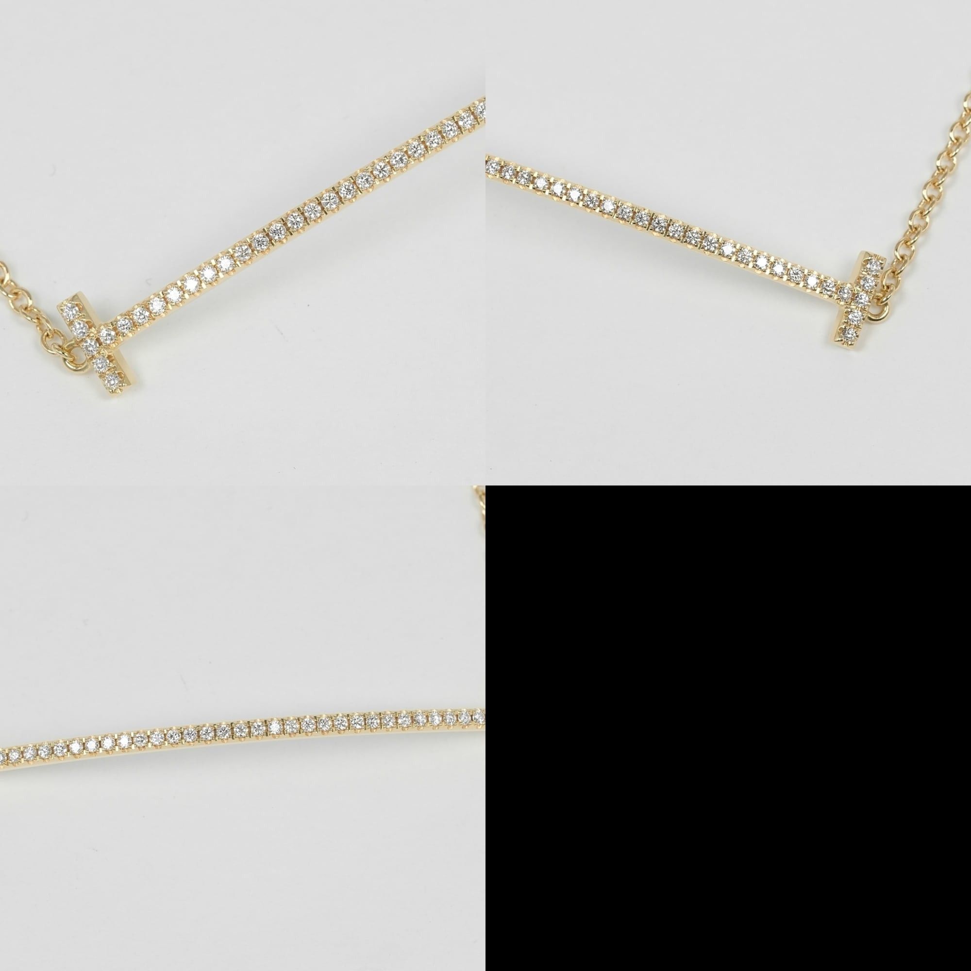 Tiffany & Co. Tiffany & Co. T Smile Small Bracelet, fits wrists up to 16cm, 18K Yellow Gold with Diamonds, approximately 2.45g Size ONE SIZE - 9 Thumbnail