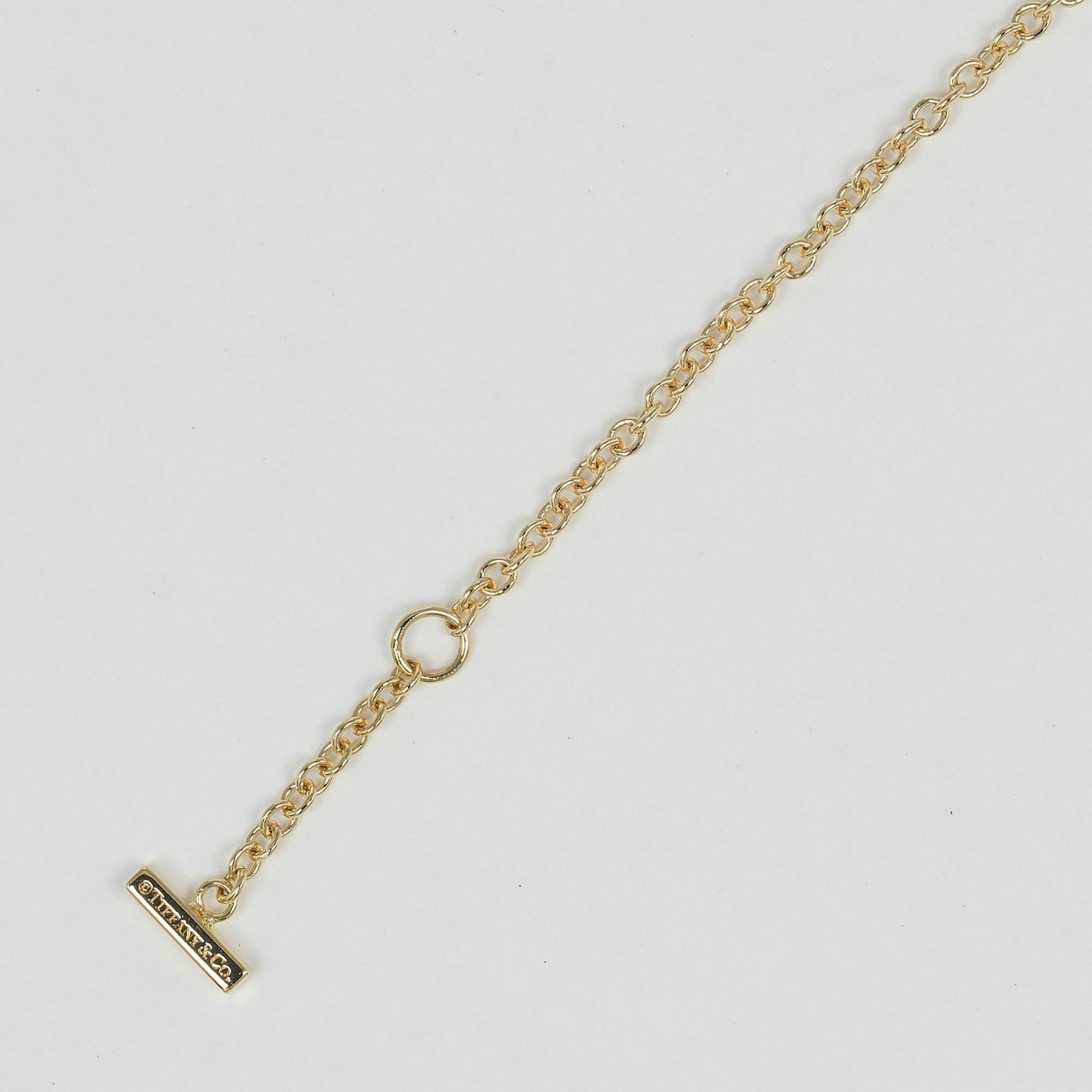 Tiffany & Co. Tiffany & Co. T Smile Small Bracelet, fits wrists up to 16cm, 18K Yellow Gold with Diamonds, approximately 2.45g Size ONE SIZE - 4 Thumbnail