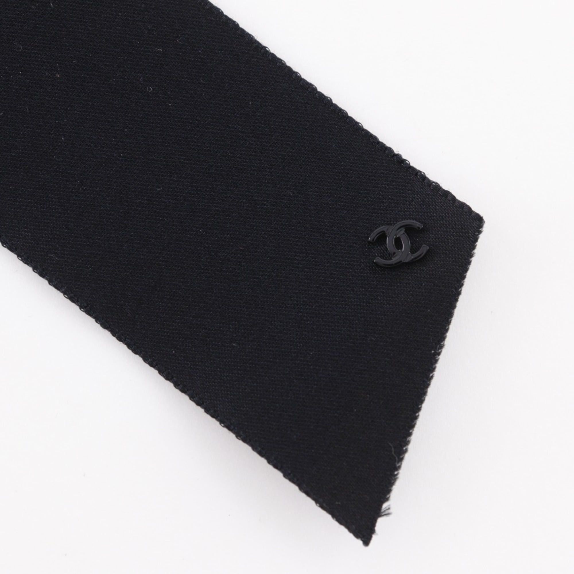 Chanel CHANEL Ribbon Barrette with Coco Mark, Satin, Black, 2022, 22A, Women's Size ONE SIZE - 3 Thumbnail
